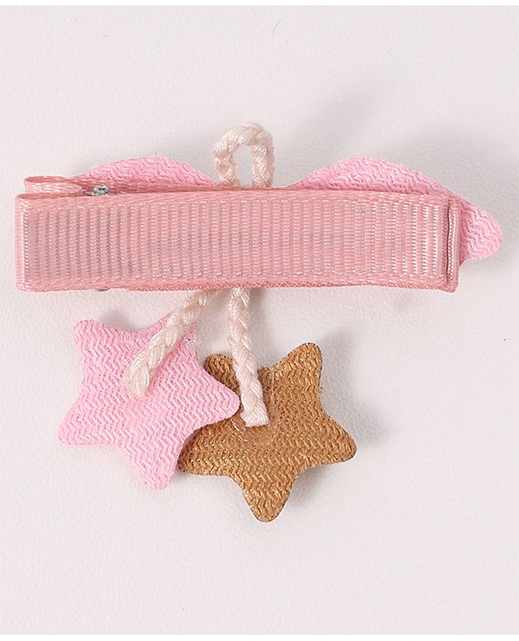 Babyhug Free Size Hair Accessories Combo Set With Bow & Floral Applique - Pink