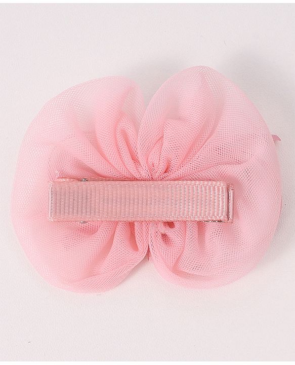 Babyhug Free Size Hair Accessories Combo Set With Bow & Floral Applique - Pink