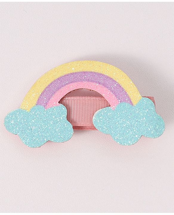 Babyhug Free Size Hair Accessories Combo Set With Bow & Floral Applique - Pink