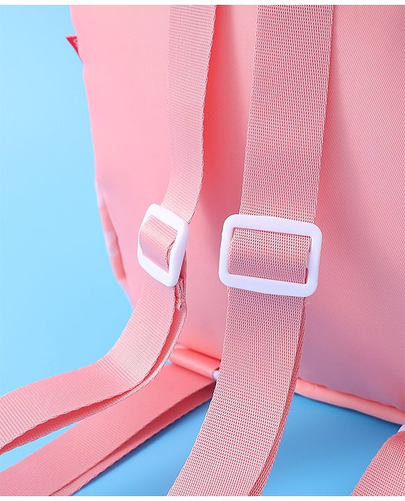 Babyhug Checkered Fashion Backpack - Light Peach