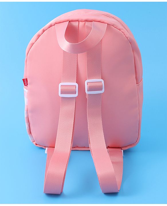 Babyhug Checkered Fashion Backpack - Light Peach