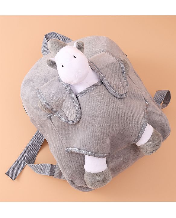 Babyhug Fashion Backpacks Unicorn Applique - Grey