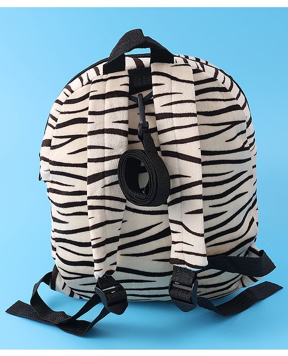 Babyhug Tiger Applique Fashion Backpack - Grey