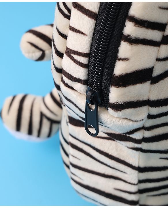 Babyhug Tiger Applique Fashion Backpack - Grey