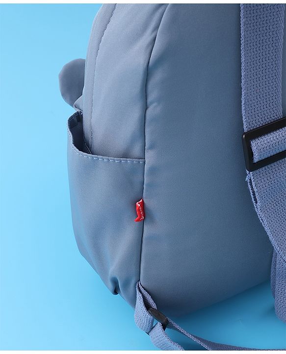 Babyhug Teddy Bear Applique Fashion Backpack - Blue