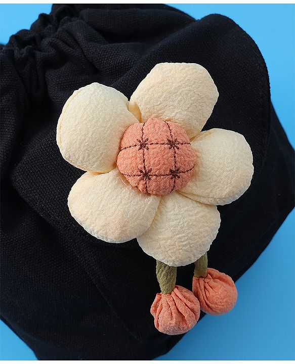 Pine Kids Floral Applique Sling Bag - Black