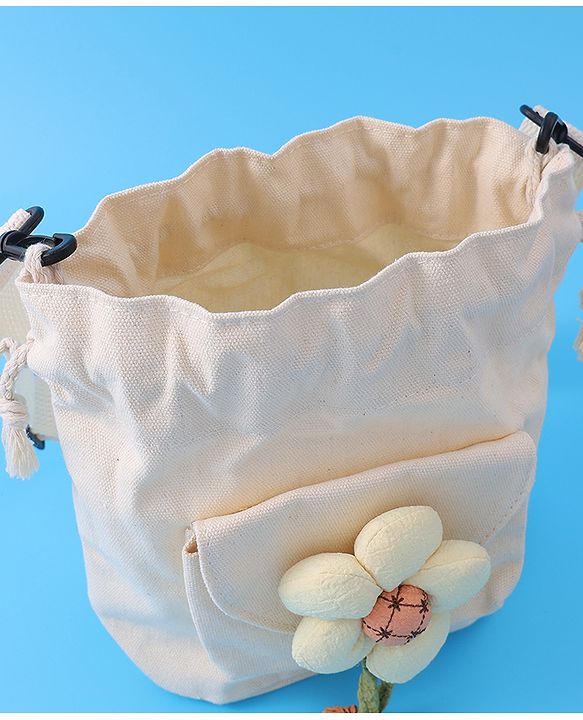 Pine Kids Floral Applique Sling Bag - Black