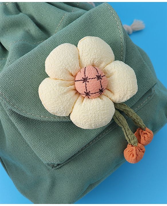 Pine Kids Floral Applique Sling Bag - Green