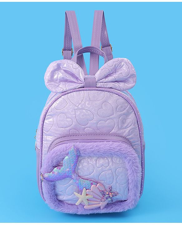 Babyhug Bow Fashion Backpacks Free Size - Purple