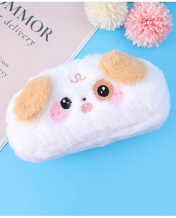Babyhug Utility Pouch with Puppy Design - White