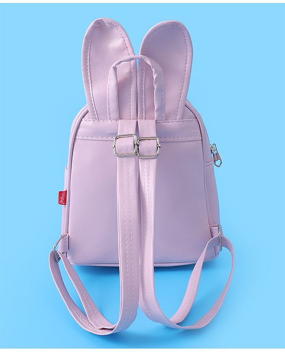 Babyhug Bow Applique  Fashion Backpack with Sequin Detailing  - Purple