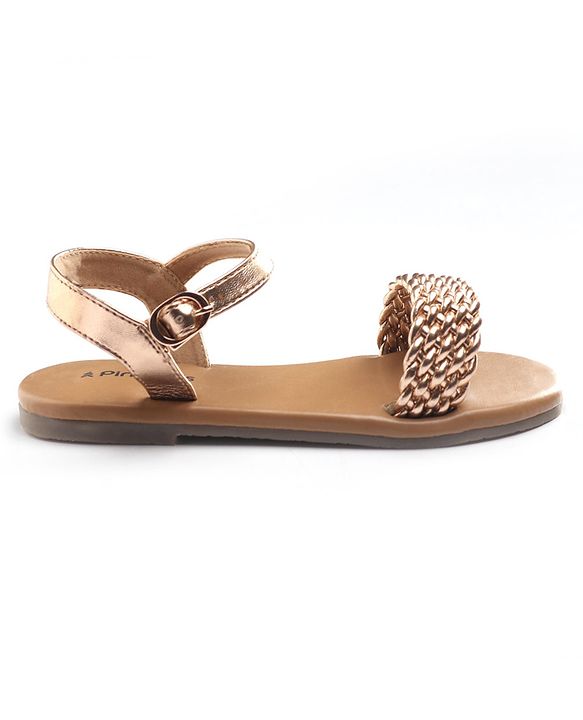 Pine Kids Buckle Closure Sandals - Golden