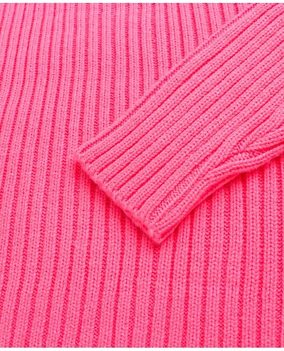 Pine Kids Knitted Full Sleeves Turtle Neck Solid Colour Pullover Sweater - Pink