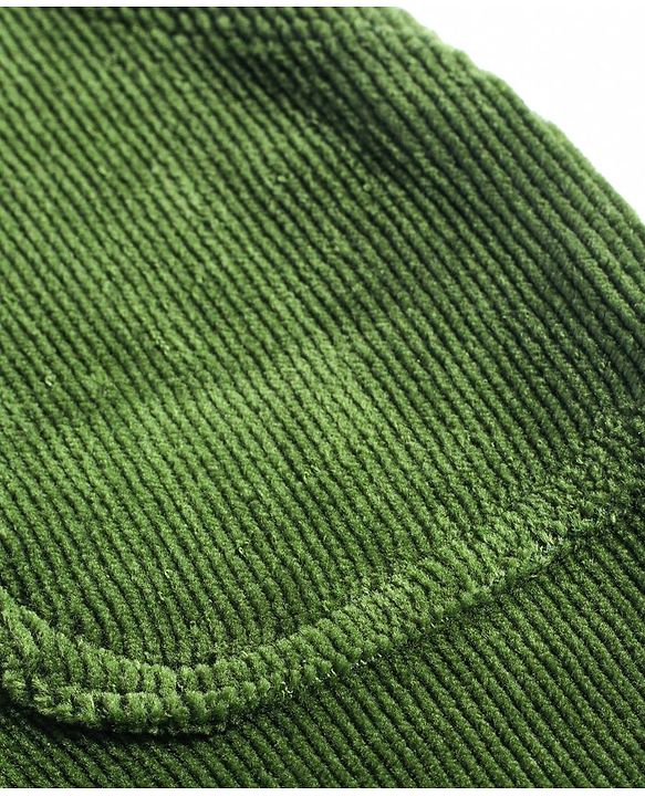 Babyhug Cotton Woven Full Length Corduroy Pant Solid Colour - Green