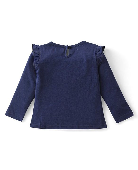 Babyhug Cotton Knit Full Sleeves Tops with Polka Dot & Text Print Pack of 3 - Multicolor