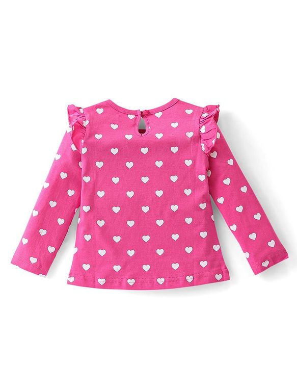 Babyhug Cotton Knit Full Sleeves Tops with Polka Dot & Text Print Pack of 3 - Multicolor