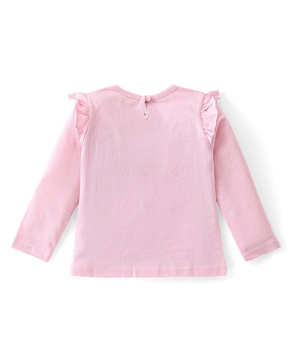 Babyhug Cotton Knit Full Sleeves Tops with Polka Dot & Text Print Pack of 3 - Multicolor