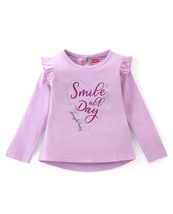 Babyhug Cotton Knit Full Sleeves Top with Text Print Pack of 3  - Multicolor
