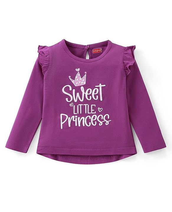Babyhug Cotton Knit Full Sleeves Top with Text Print Pack of 3  - Multicolor