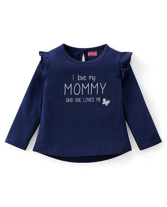 Babyhug Cotton Knit Full Sleeves Top with Text Print Pack of 3  - Multicolor
