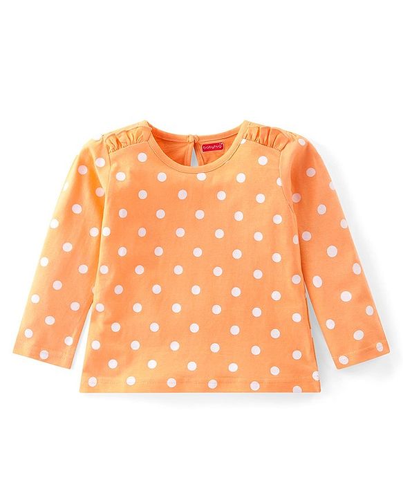 Babyhug Cotton Knit Full Sleeves Tops With Floral & Polka Dot Print Pack of 3 - Multicolor
