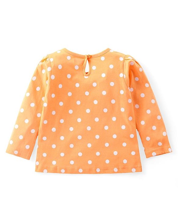Babyhug Cotton Knit Full Sleeves Tops With Floral & Polka Dot Print Pack of 3 - Multicolor