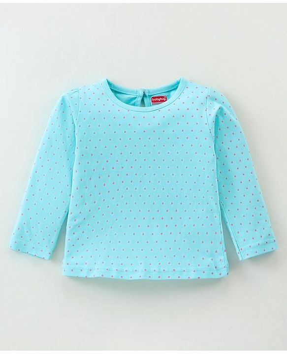 Babyhug Cotton Knit Full Sleeves Tops With Floral & Polka Dot Print Pack of 3 - Multicolor