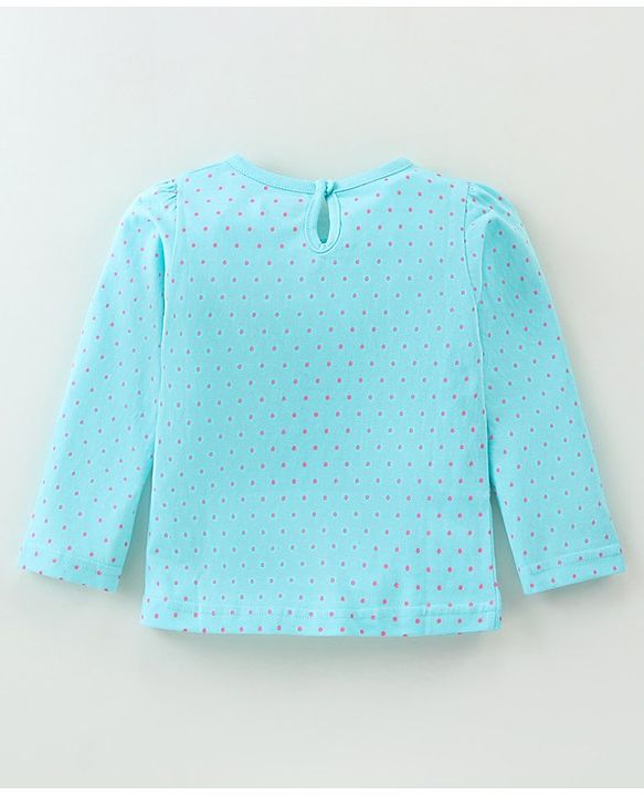 Babyhug Cotton Knit Full Sleeves Tops With Floral & Polka Dot Print Pack of 3 - Multicolor