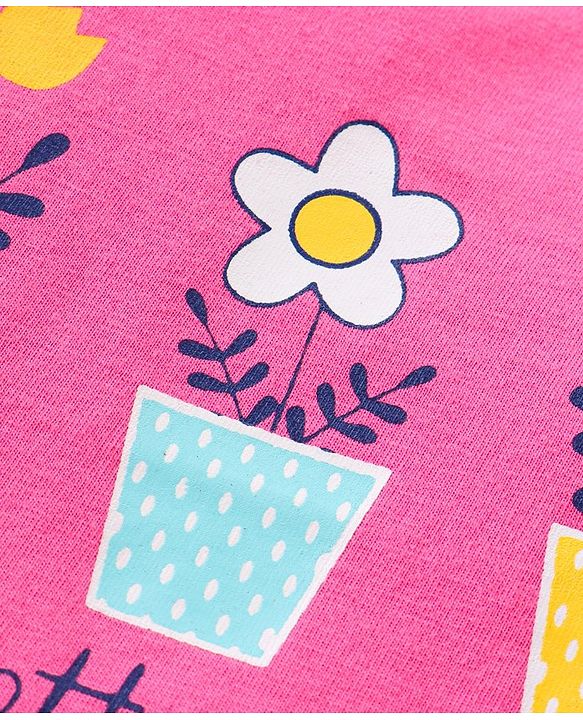 Babyhug Cotton Knit Full Sleeves Tops With Floral & Polka Dot Print Pack of 3 - Multicolor