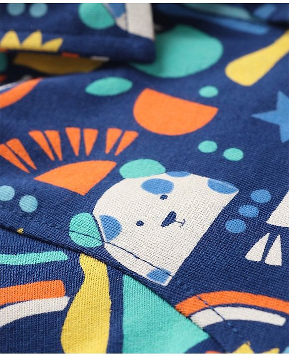 Babyhug Cotton Knit Full Sleeves Printed Shirt - Multicolor
