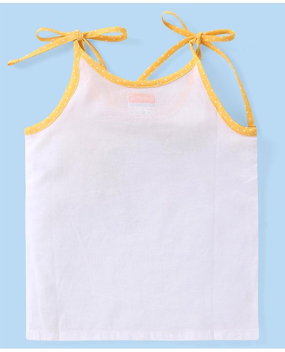 Babyhug 100% Cotton Shoulder Tie Knot Jhablas with Sea Life & Unicorn Print Pack of 5 - White