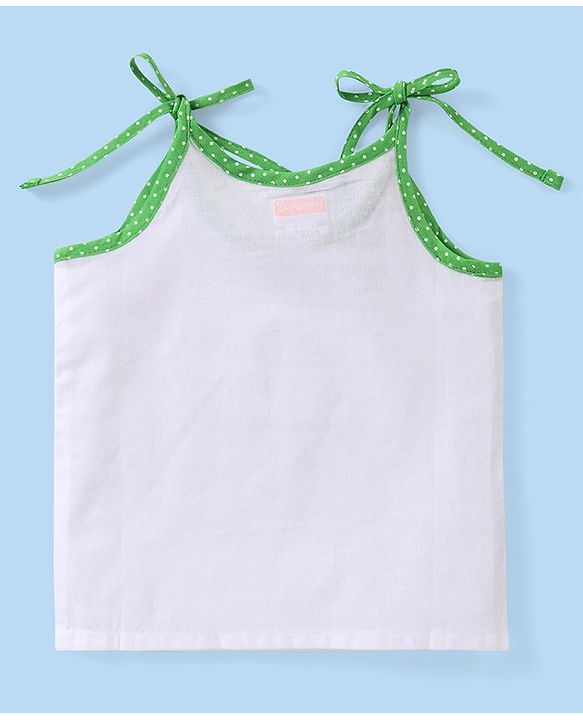 Babyhug 100% Cotton Shoulder Tie Knot Jhablas with Sea Life & Unicorn Print Pack of 5 - White