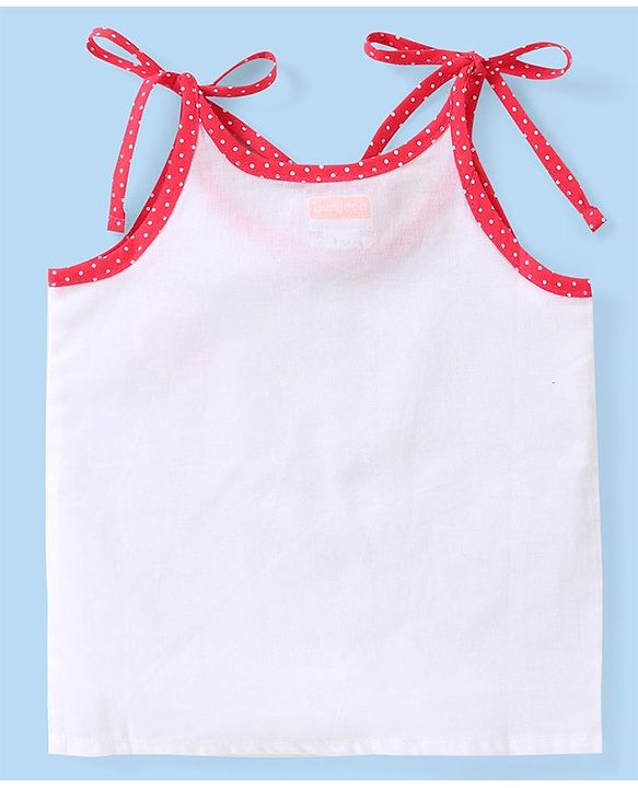 Babyhug 100% Cotton Shoulder Tie Knot Jhablas with Sea Life & Unicorn Print Pack of 5 - White