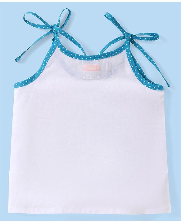 Babyhug 100% Cotton Shoulder Tie Knot Jhablas with Sea Life & Unicorn Print Pack of 5 - White