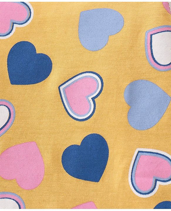 Babyhug Cotton Knit Full Sleeves Top with Heart & Polka Dot Print Pack of 3 - Multicolor