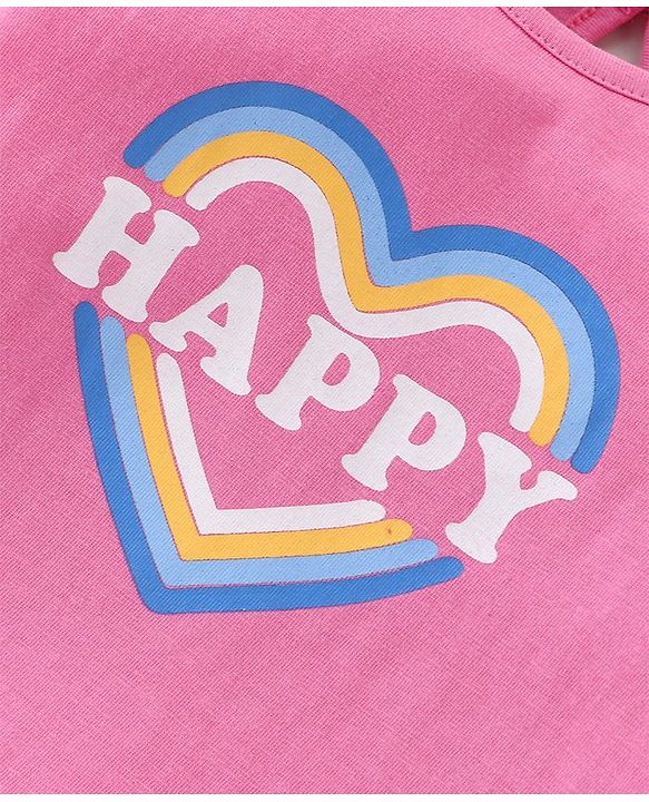 Babyhug Cotton Knit Full Sleeves Top with Heart & Polka Dot Print Pack of 3 - Multicolor