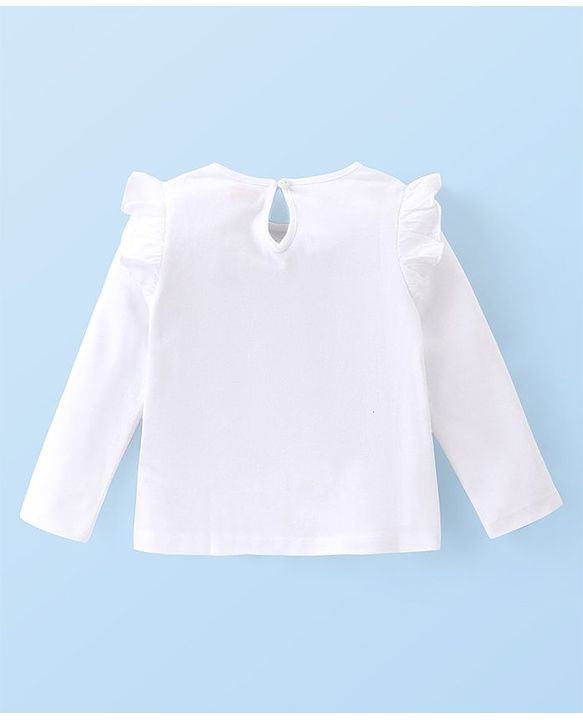 Babyhug Cotton Knit Full Sleeves Top with Frill Detailing & Floral Print  Pack of 3 - Multicolor