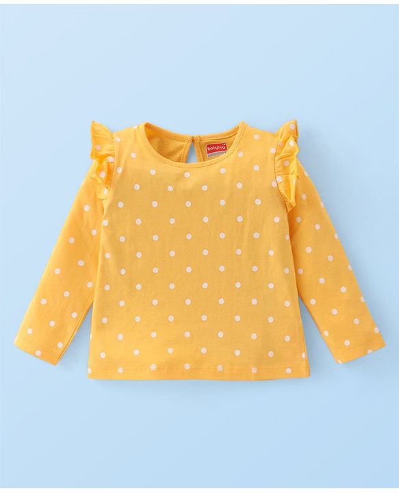 Babyhug Cotton Knit Full Sleeves Top with Frill Detailing & Floral Print  Pack of 3 - Multicolor