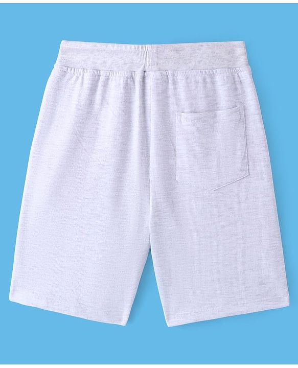 Pine Kids Marvel Terry Knit Knee Length Shorts with Pocket &  Spiderman Print - Grey