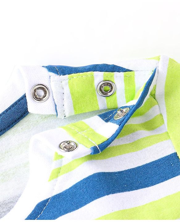 Babyhug Cotton Knit Full Sleeves T-Shirt With Stripes & Text Print Pack Of 3 - Multicolor