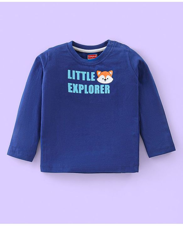 Babyhug 100% Cotton Knit Full Sleeves Striped T-Shirt With Wild Animals Print Pack of 7 - Multicolour