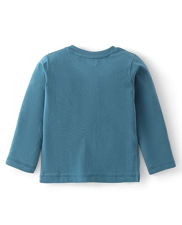 Babyhug Cotton Knit Full Sleeves T-Shirt with Dino & Striped Print Pack of 3 - Multicolor