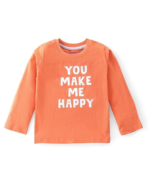 Babyhug Cotton Knit Full Sleeves T-Shirt with Striped & Text Print Pack of 3- Multicolor