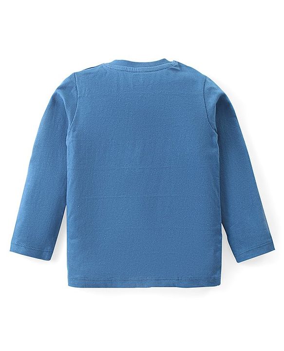 Babyhug Cotton Knit Full Sleeves T-Shirts with Bear & Fox Print Pack of 3 - Blue Green & Yellow