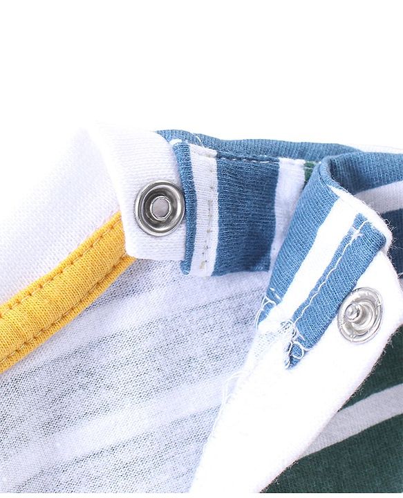 Babyhug Cotton Knit Full Sleeves T-Shirts with Bear & Fox Print Pack of 3 - Blue Green & Yellow
