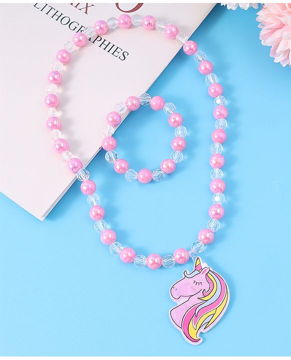 Babyhug Free Size  Jewellery Set - Dark Pink