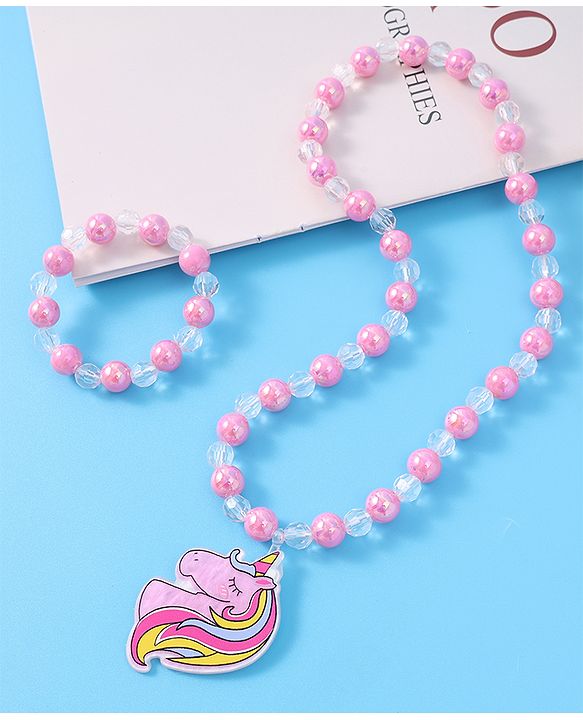 Babyhug Free Size  Jewellery Set - Dark Pink