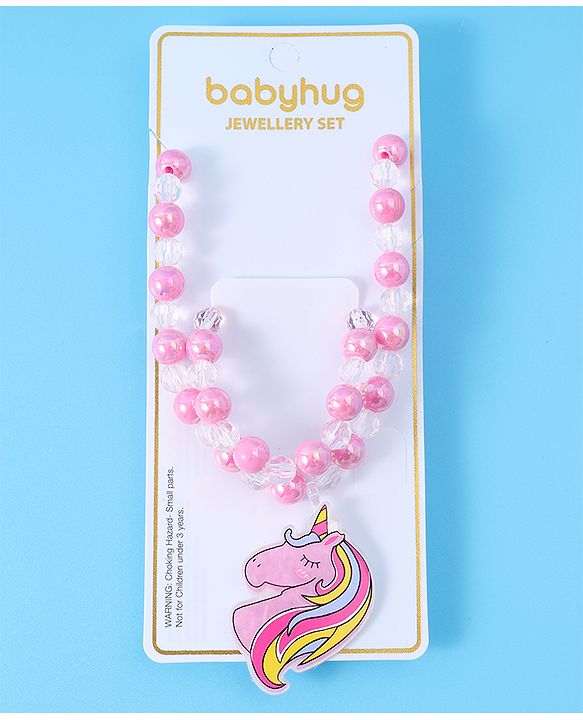 Babyhug Free Size  Jewellery Set - Dark Pink