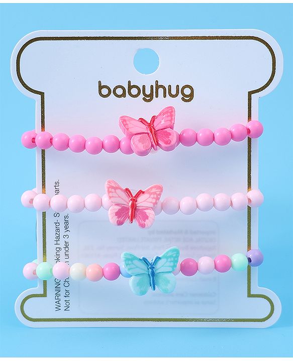 Babyhug Free Size Bracelets & Bangles Pack of 3 - Multi color
