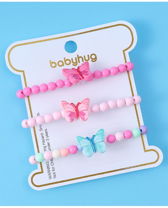 Babyhug Free Size Bracelets & Bangles Pack of 3 - Multi color